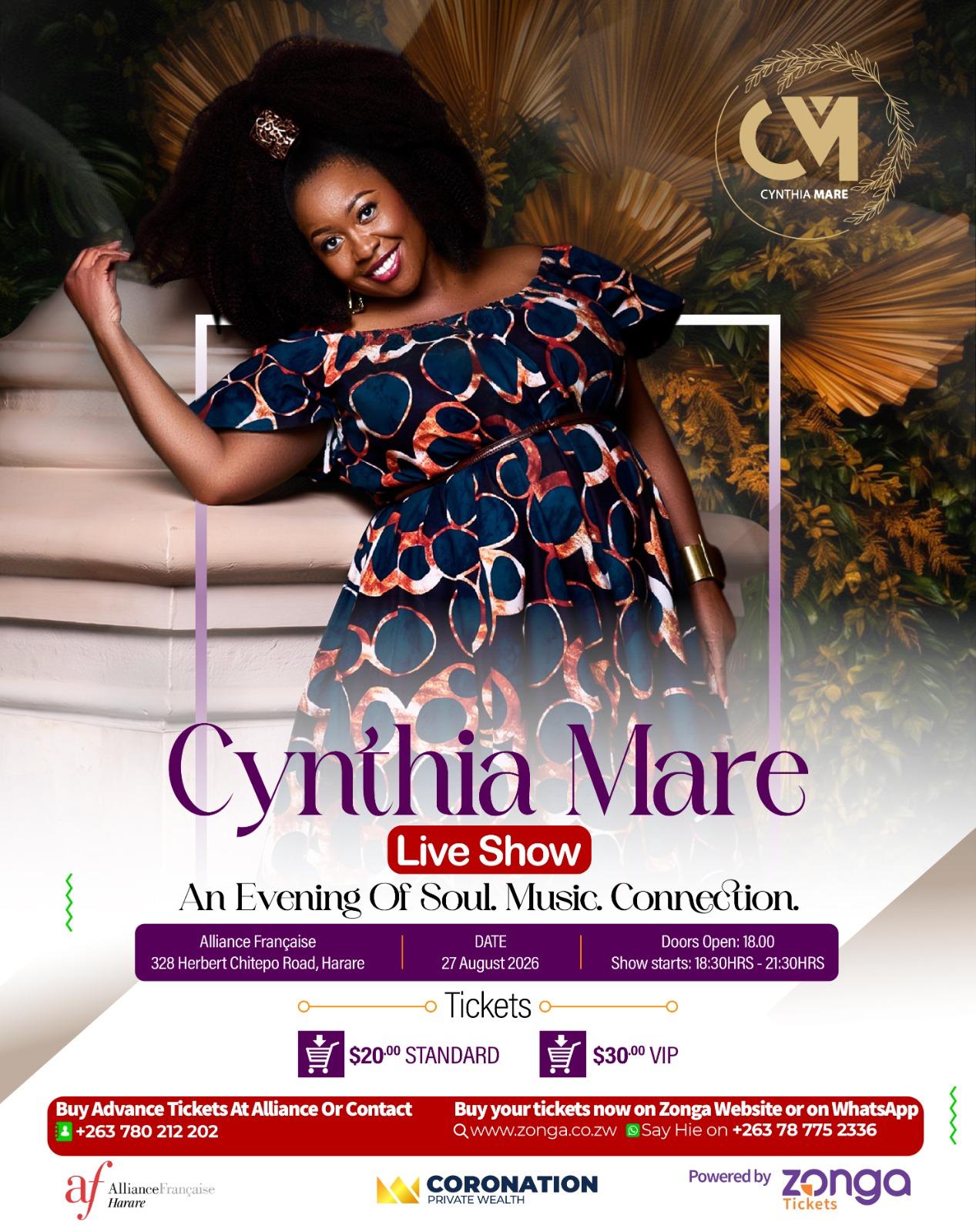 Cynthia Mare Live Show event poster